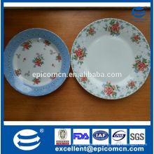 small flowers decortated dessert plate set, fine porcelain fruit plates